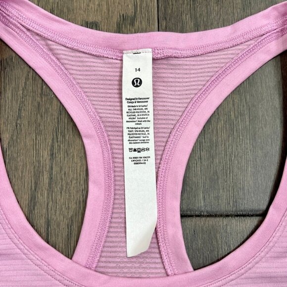 Lululemon Swiftly Tech Racerback Tank Top 2.0 *Waist Length Vitapink - Picture 4 of 7